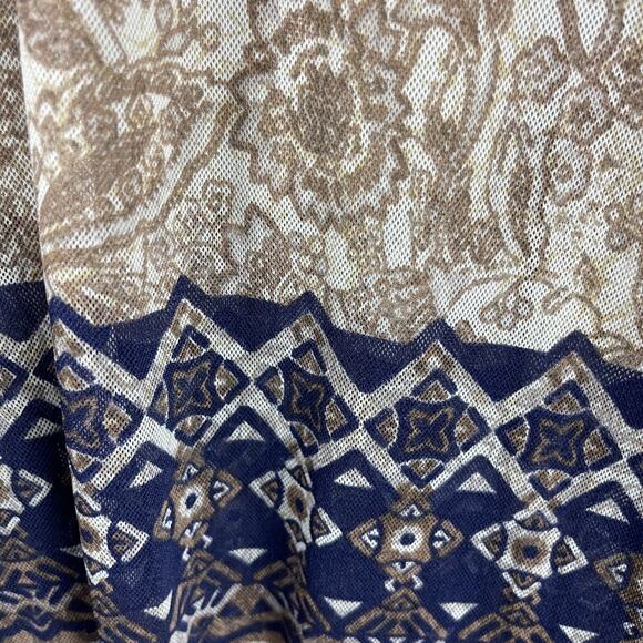 Coldwater Creek Skirt Womens XL Floral Pull On Nylon Asymmetrical Flowy Boho NEW - Picture 5 of 16